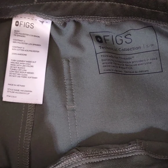 Figs High Waisted Zamora Jogger - Moss - Picture 3 of 12